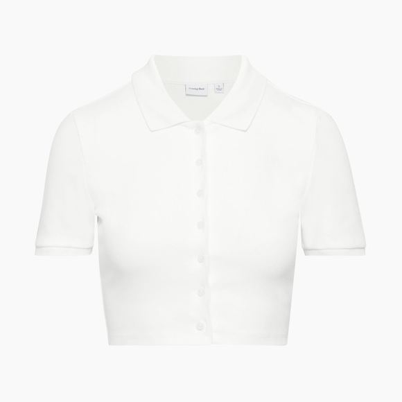ARITZIA, Sunday Best — Audio Top (Cropped button up polo) - Picture 1 of 4